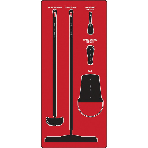 AccuformNMC PSB711RDBK Wet Zone Store-Boards Shadow Boards Ultra Aluma-Lite Red Black Board Only