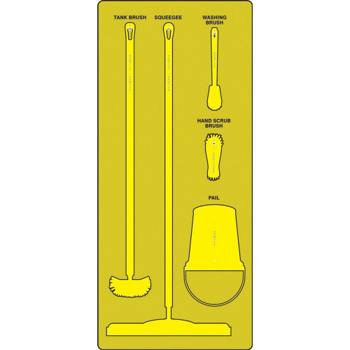 AccuformNMC PSB711YLYL Wet Zone Store-Boards Shadow Boards Ultra Aluma-Lite Yellow Yellow Board Only
