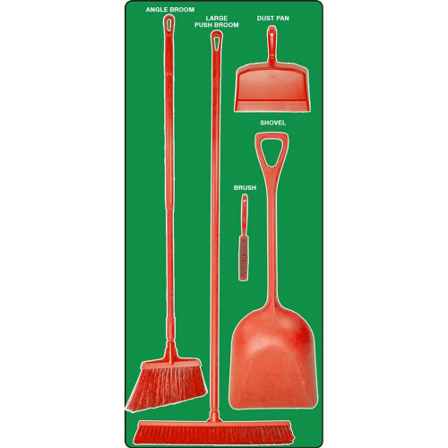 AccuformNMC PSB712GNRD Dry Zone Store-Boards Shadow Boards Ultra Aluma-Lite Green Red Combo Kit