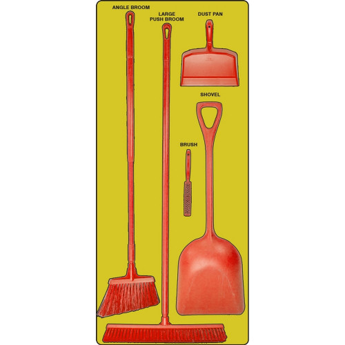 AccuformNMC PSB712YLRD Dry Zone Store-Boards Shadow Boards Ultra Aluma-Lite Yellow Red Combo Kit