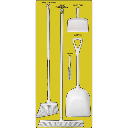 AccuformNMC PSB912YLWT Dry Zone Store-Boards Shadow Boards FB-X Accu-Shield Yellow White Combo Kit