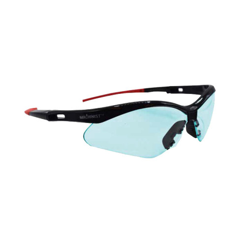 Cordova EMP15S Machinist Pro Black Frame, Light Blue Lens, Dual Wrap-Around Lens, Bayonet Temples With Tpr