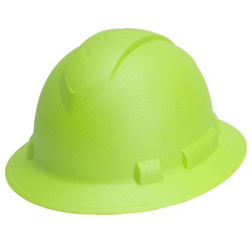 Pyramex Safety HP54124 Ridgeline Hard Hat - Matte Lime Graphite Full Brim 4 Pt Ratchet Suspension