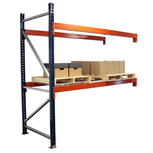 Interlake Mecalux 3141444245E108A Blue Bolted Pallet Rack Tear Drop Add-on, 108"W x 42"D x 144"H