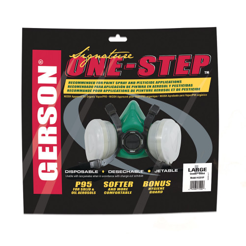 Gerson 0871418 Signature One-Step Disposable Kit  TPE Half-Mask with OV-P95 - Small