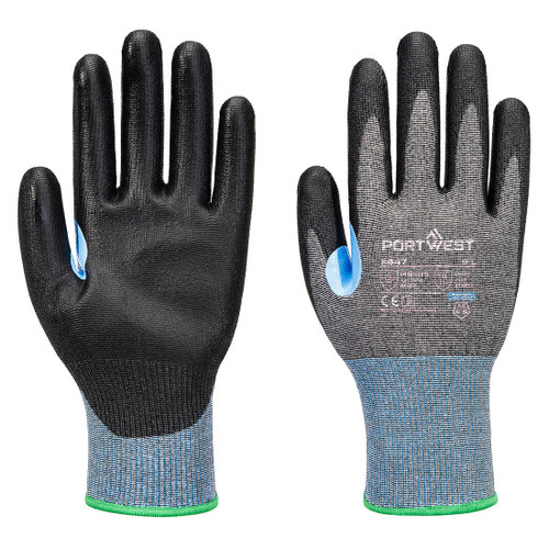 Portwest A647 CS 15 Gauge, PU Coated, A4 Cut Resistant Glove