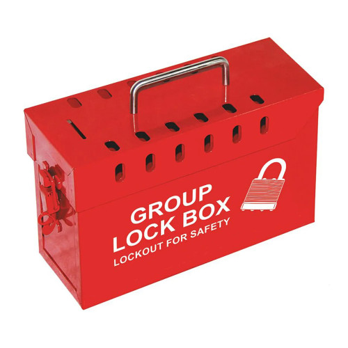 Zing 7299R-UN Group Lockout Box, 13-Hole, Steel, Red