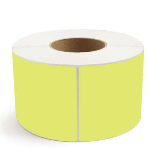 BBP70PBTM4060AP-Y 4" x 6" Yellow Thermal Transfer Labels - 3" Core, 1000/Roll, 4 Roll/Case