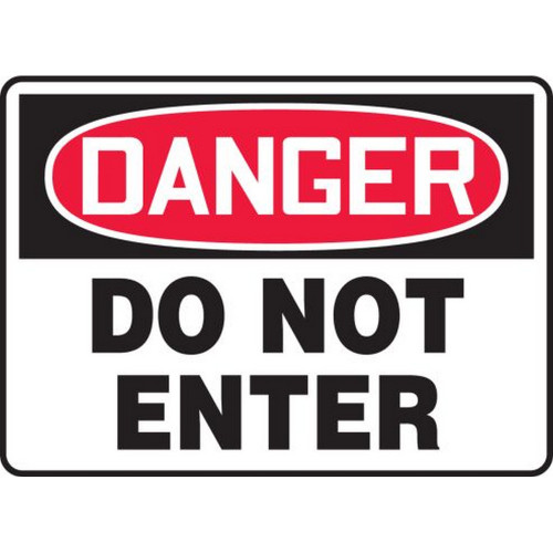 Accuform NMC MADM139XL OSHA Danger Safety Sign: Do Not Enter 10"X14" Aluma-Lite Sign