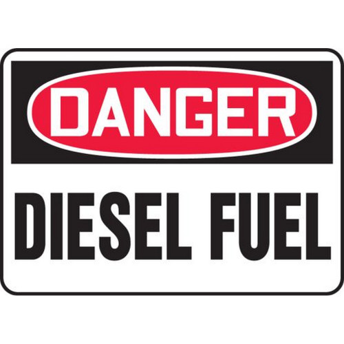 Accuform NMC MCHL226VA OSHA Danger Safety Sign: Diesel Fuel 10"X14" Aluminum Sign