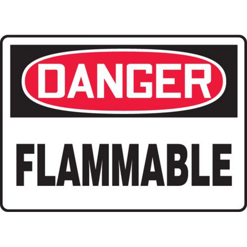 Accuform NMC MCHL228XL OSHA Danger Safety Sign: Flammable 7"X10" Aluma-Lite Sign