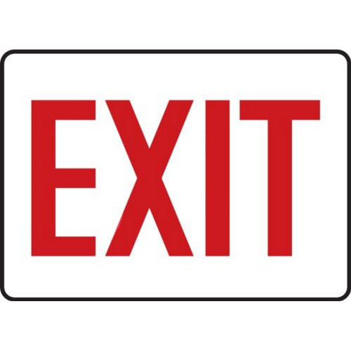Accuform NMC MADC531VS Safety Sign: Exit 7"X10" Adhesive Vinyl Sign