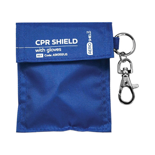Aero Healthcare ASK002US AEROSHIELD CPR Face Shield Disposable Keyring with gloves