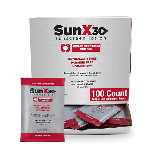 Aero Healthcare 91664 SunX30 Lotion Packets, 100/Box