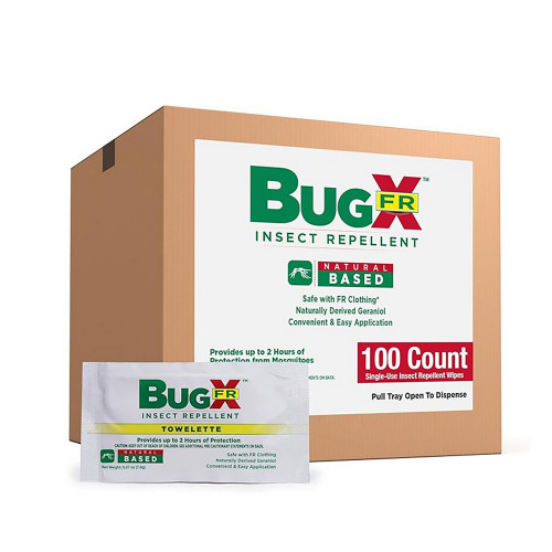 Aero Healthcare 12842 BugX DEET FREE Insect Repellent Wipes, 100/box
