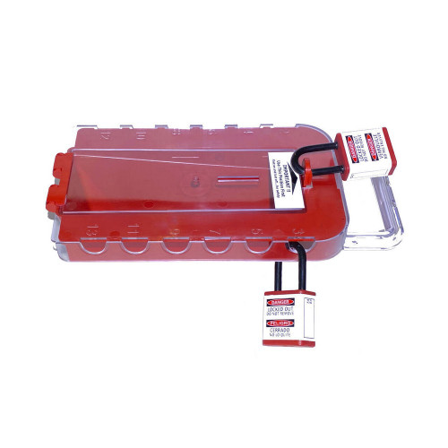 Zing Green 7813 Group Lockout Box - 13-Hole Portable or Wall Mount