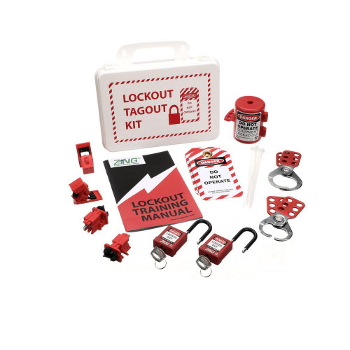 Zing Green 7136 Compact Electrical Lockout Kit, Wall Mount or Portable
