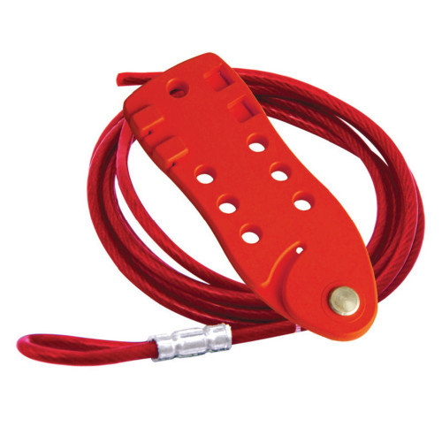 Zing Green 7623 Cable Lockout Device, Red With 6 ft. Cable, 7-Holes