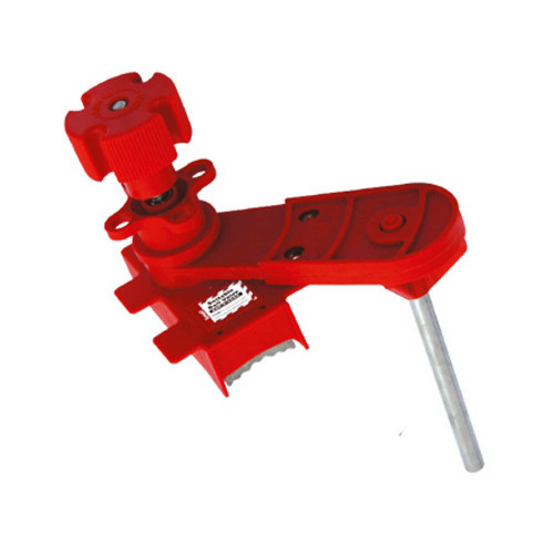 Zing Green 7633 Ball Valve Lockout, Adjustable, Red, Small