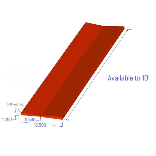 COIL PAD 16-1/2" W X 80" L, UUP-996, 90 Durometer Urethane Case Finish With Oil Pans