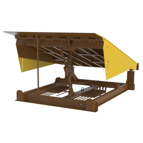 Vestil RR-65-35 Mechanical Dock Leveler 74"W x 50"L x 24"D Pit Dimensions 35000 Lb. Capacity Brown/Yellow