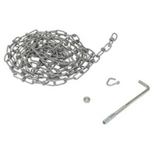 Vestil OH-15 Carbon Steel Double Loop Coil Chain with Hanger 15 Ft. Length Gray