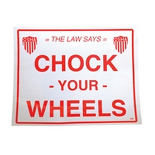 Vestil SV-1012 Vinyl Wheel Chock Sticker 11-3/4 In. Wide x 9-3/4 In. Height White