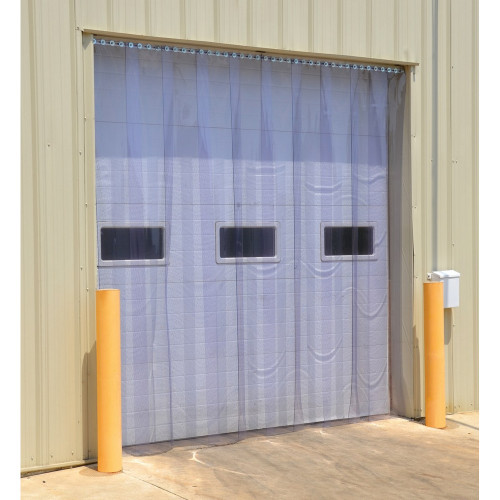 Vestil TG-1200-S-W-108-120 PVC Vinyl Strip Door 3/25 In. Standard Overlap Wall Mount 108 In. x 120 In. Clear
