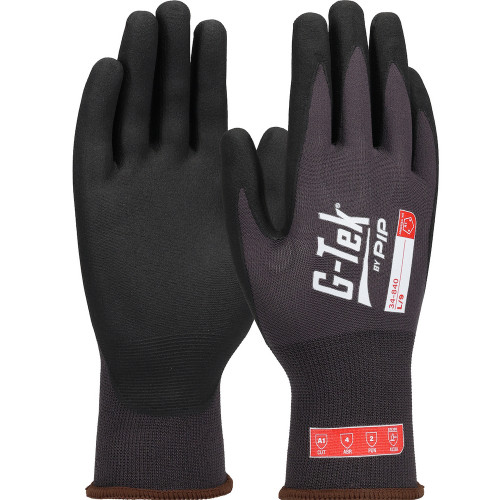 PIP 34-840/XXS Premium Seamless Knit Nylon/Spandex Glove with Foam Nitrile Coating on Palm & Fingers - 15 Gauge