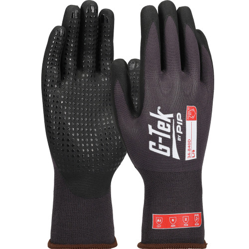 PIP 34-840D Premium Seamless Knit Nylon/Spandex Glove with Foam Nitrile Coating on Palm & Fingers - Micro Dot Palm