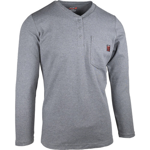 PIP 385-FRHNW-GR/S AR/FR Women's Long Sleeve Henley