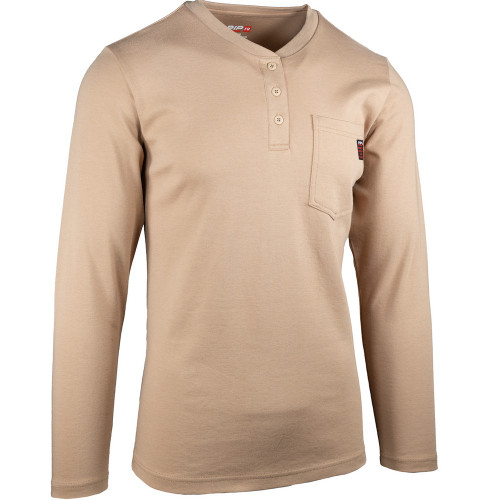 PIP 385-FRHNW-TN/S AR/FR Women's Long Sleeve Henley