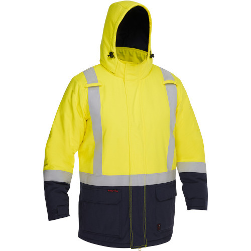 PIP 385M8387H-YN/S AR/FR Ripstop Insulated Parka with Navy Bottom - Industrial Wash Durable