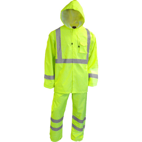 PIP 402ST-LM-SM ANSI Type R Class 3 Two-Piece Rainsuit Set