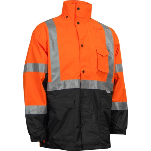 PIP 431ST-OB ANSI Type R Class 3 Two-Tone Waterproof and Breathable 3-Seasons Parka Hi-Vis Orange/Black