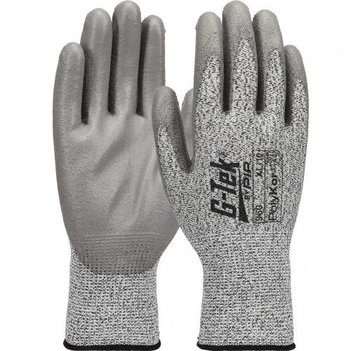 PIP 960-XS Seamless Knit PolyKor Blended Glove with Polyurethane Coated Flat Grip on Palm & Fingers