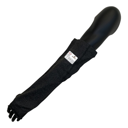 Armor Guys 02-063T 18" Black HDPE Sleeve with Thumb Hole and V-Slot, ANSI A3