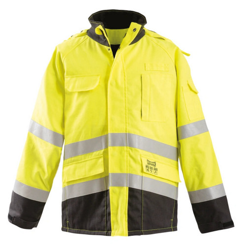 Occunomix FR-JDWDBK-Y Flame Resistant Dual Certified Bomber Jacket Hi-Vis Yellow