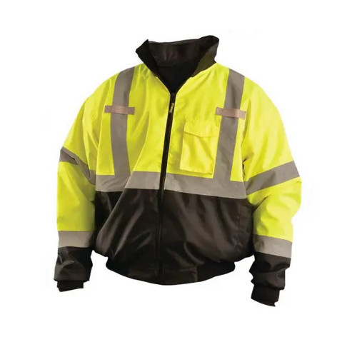 Occunomix LUX-ETJBJR-BY 3-In-1 Black Bottom Fleece Bomber Jacket Hi-Vis Yellow