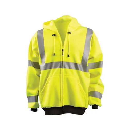 Occunomix LUX-HZSWT-Y 9 oz Full-Zip Hoodie Hi-Vis Yellow