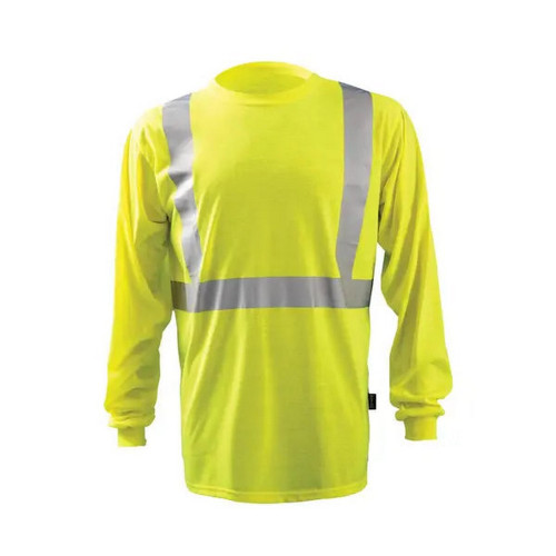 Occunomix LUX-LST2-Y Long Sleeve Wicking T-Shirt Hi-Vis Yellow
