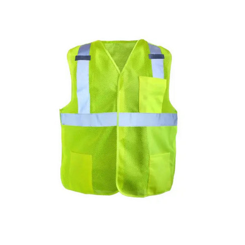 Occunomix LUX-SSBRPC-Y Mesh 5-Pt Breakaway Vest Hi-Vis Yellow