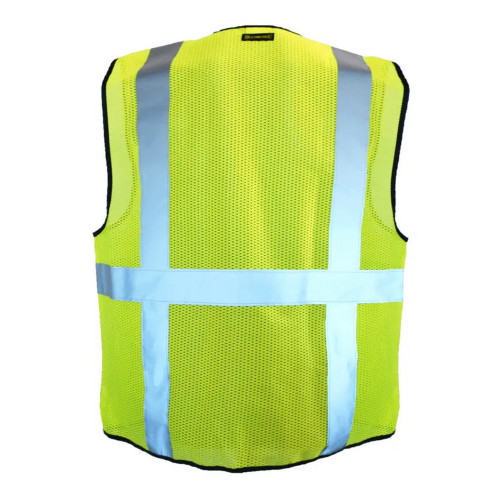 Occunomix LUX-SSGCS-Y Mesh Surveyor Vest W/Zipper Hi-Vis Yellow
