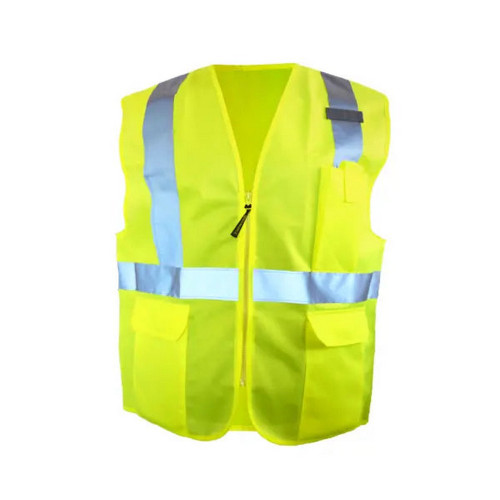 Occunomix LUX-SSGZ-Y Solid Standard Vest W/Zipper Hi-Vis Yellow