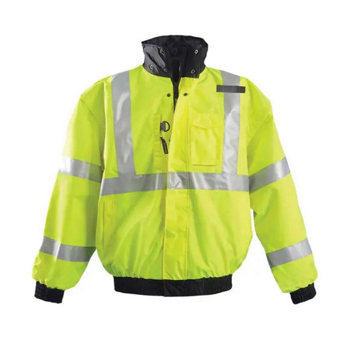 Occunomix LUX-TJBJ-Y 4-In-1 Fleece Bomber Jacket Hi-Vis Yellow