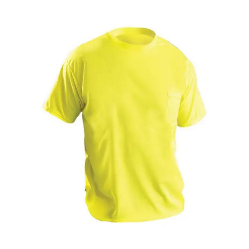 Occunomix LUX-XSSPB-O Non-Ansi Short Sleeve Wicking Birdseye T-Shirt W/Pocket Hi-Vis Orange