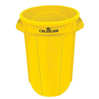 Quantum Storage Systems CTC-20YL Crusader Round Trash Can - 20 Gal. Yellow