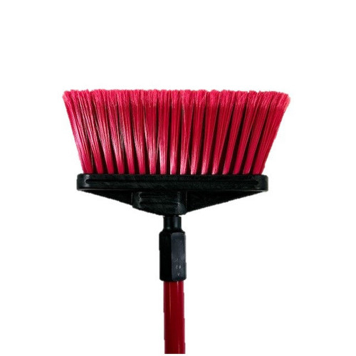 Better Brush 431309R Light Vertical Sweep- 4' Red Fiberglass Handle - Red Flagged