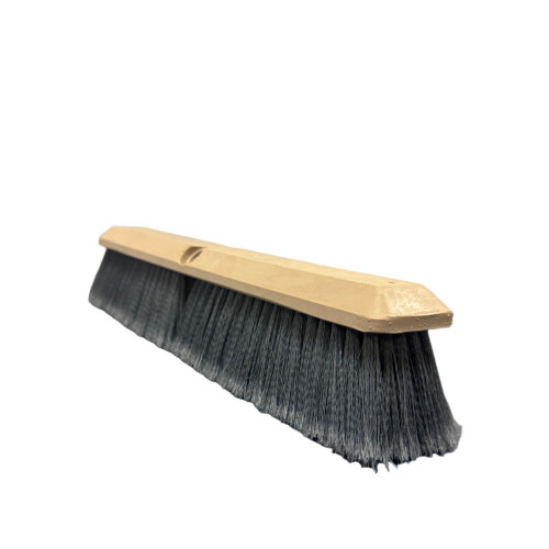 Better Brush 100724 Flagged Gray Poly Floor Broom - Plastic- 24"