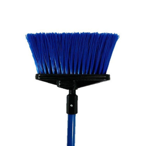 Better Brush 431409B Light Vertical Sweep - 4' Blue Fiberglass Handle - Stiff Blue